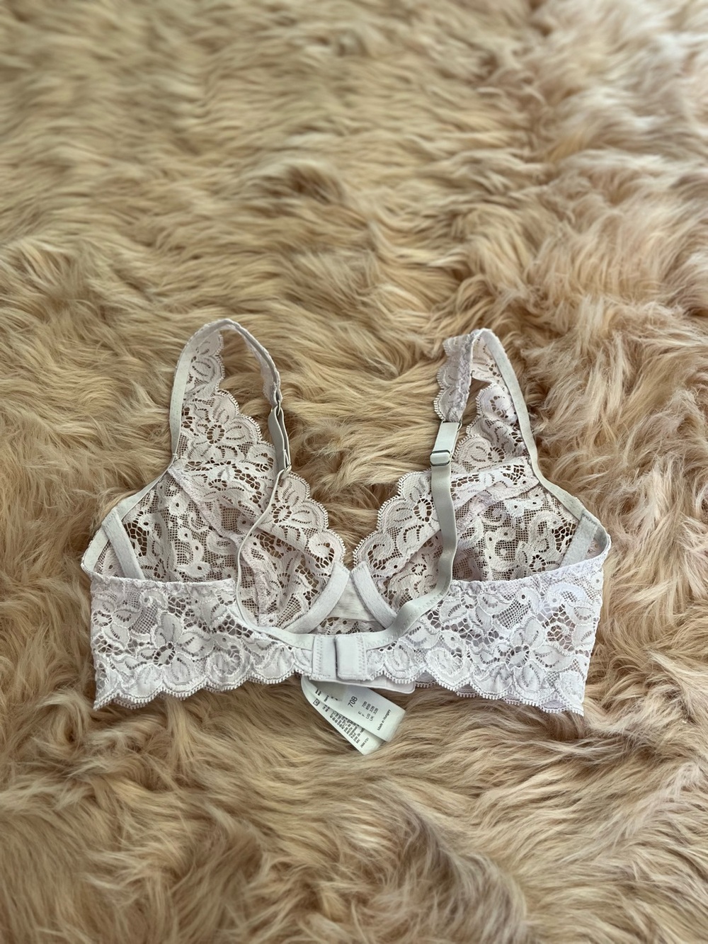 Hanro lilac lace bralette sz 32B NWOT - Picture 4 of 5